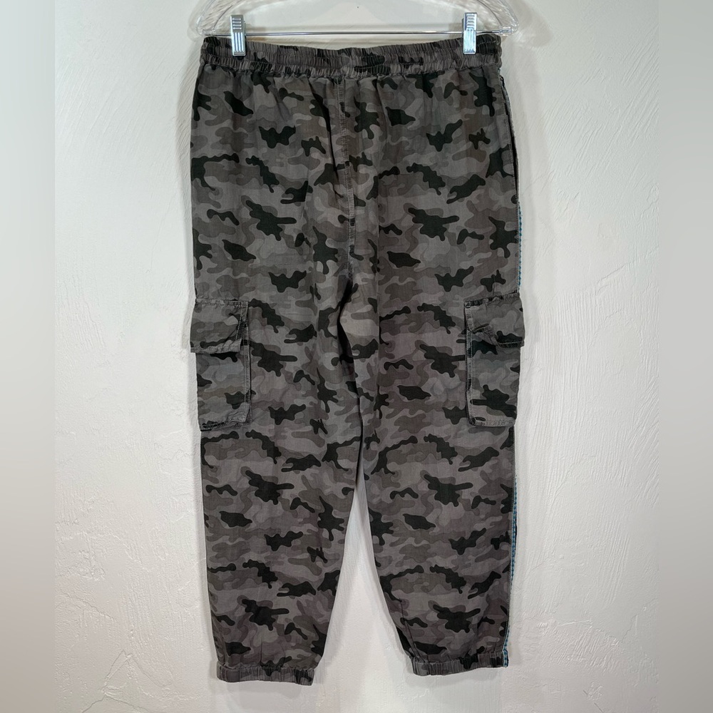 NWT Sundance Camo Cargo Linen Blend Joggers - Picture 2 of 8